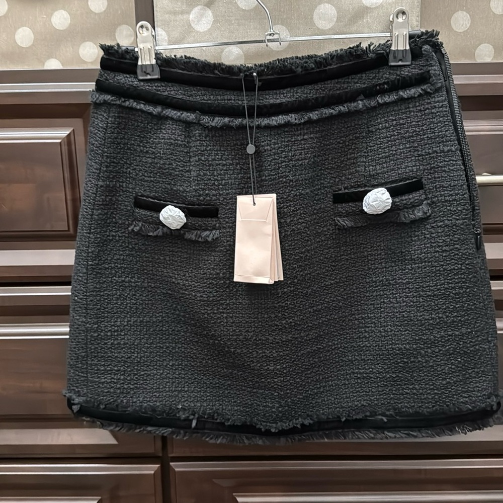 Cinq a sept tweed skirt